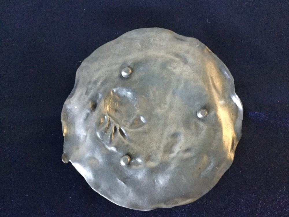 Art Nouveau pewter dish by Orivit c1900 View II