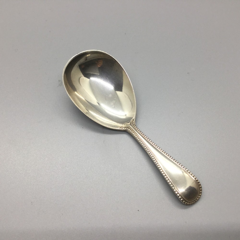  Victorian silver tea caddy spoon London 1895