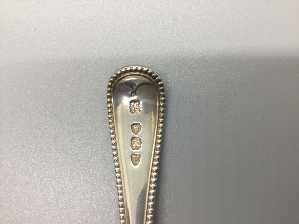  Victorian silver tea caddy spoon London 1895 View VI