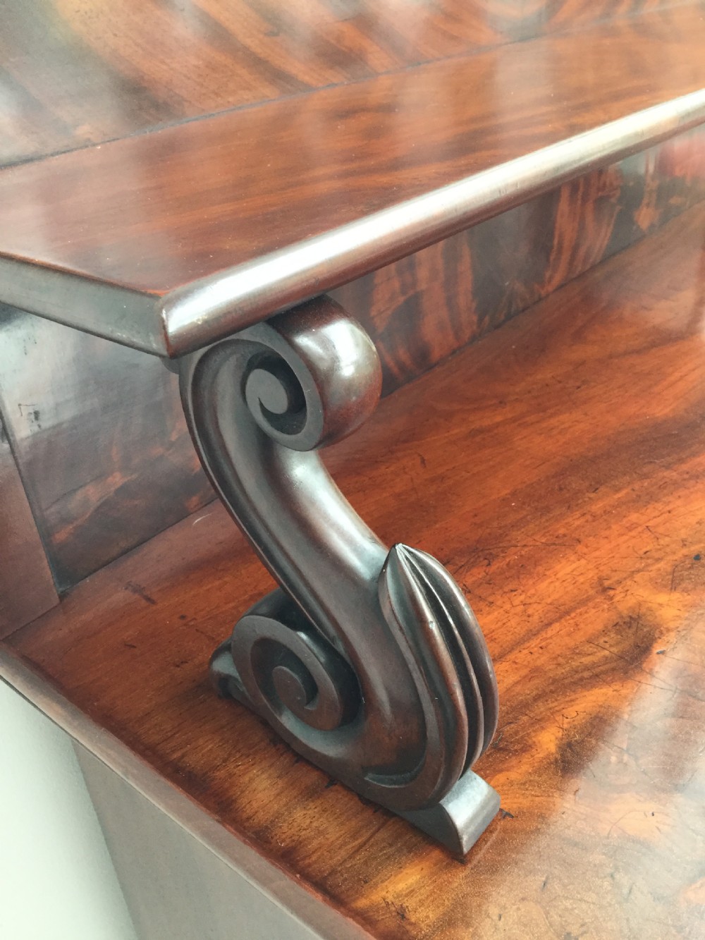 Late Regency mahogany chiffonier with cellarette c1830 View IX