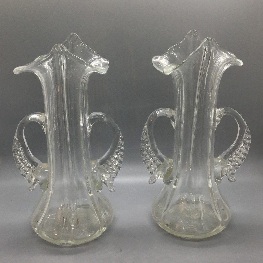 Late 19thC pair of Art Nouveau style vases c1890