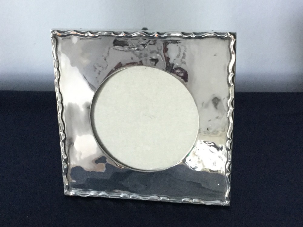 George V square silver photo frame Birmingham 1911 William Hutton