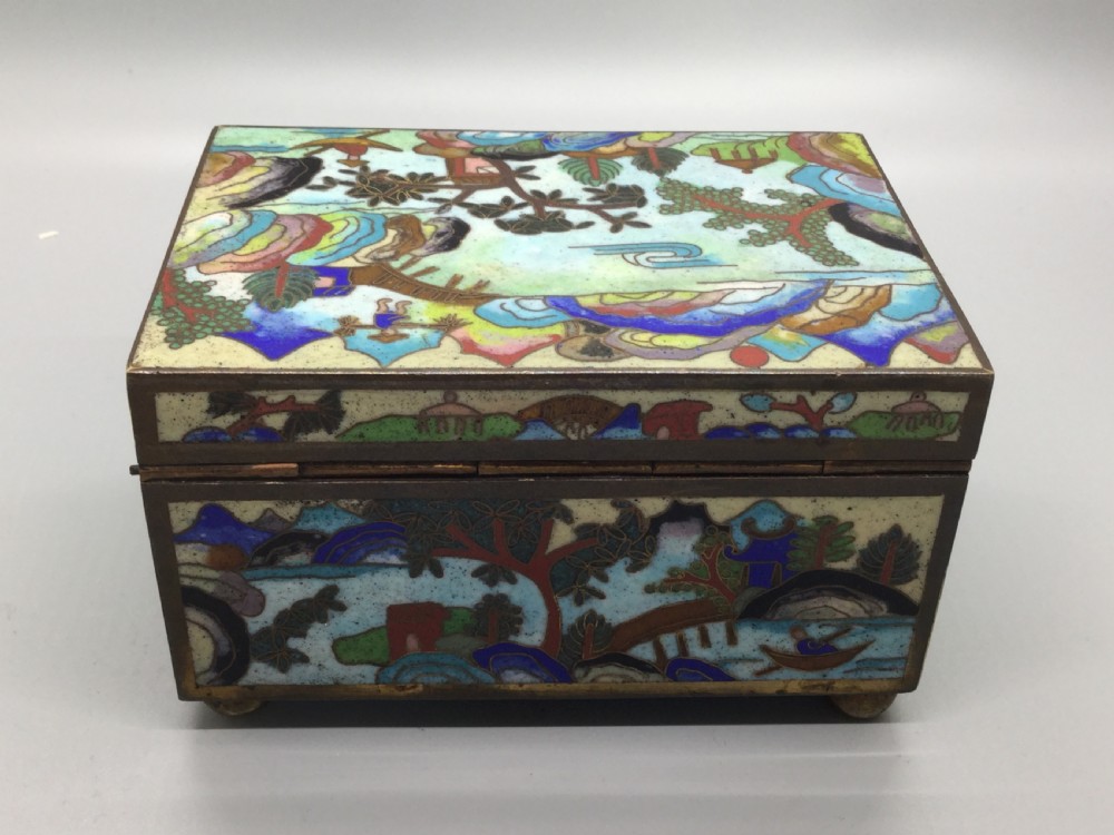 19thC ANTIQUE CLOISONNÉ ENAMEL BOX View III