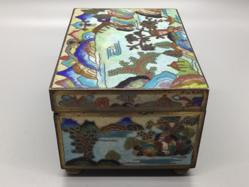 19thC ANTIQUE CLOISONNÉ ENAMEL BOX View IV