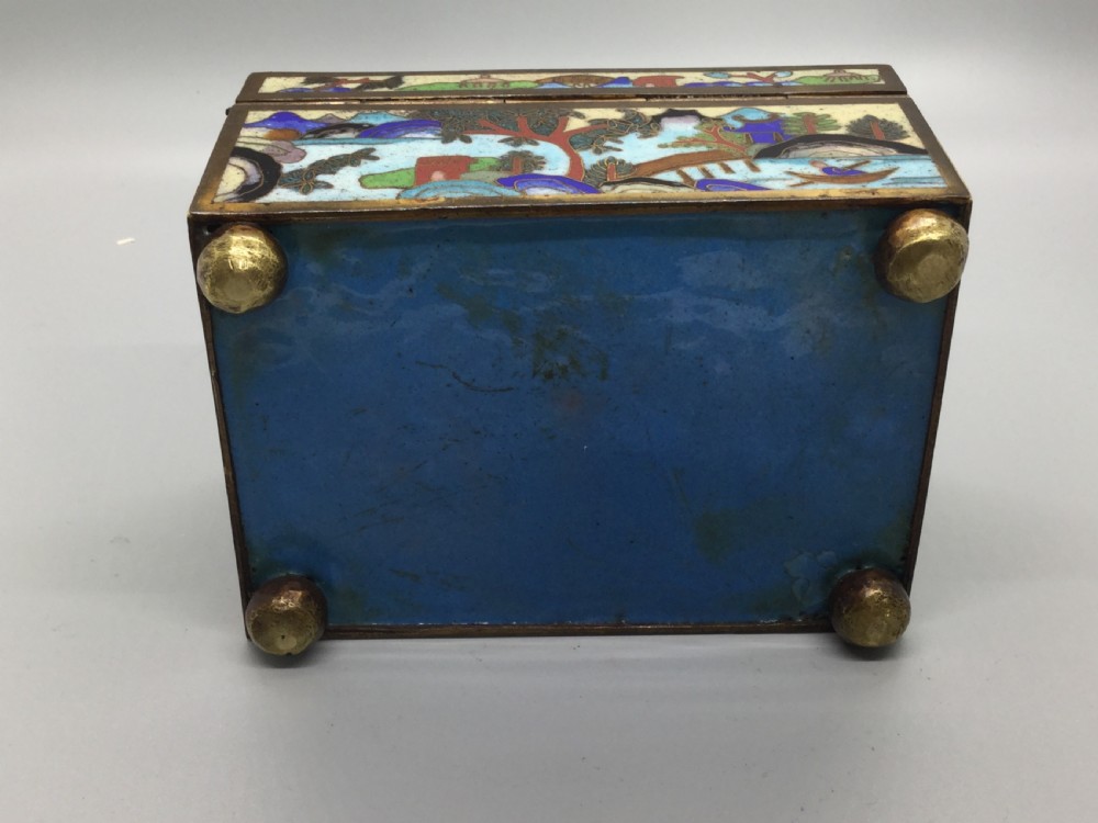 19thC ANTIQUE CLOISONNÉ ENAMEL BOX View VI