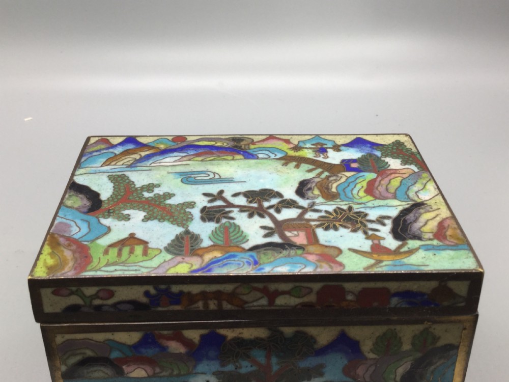 19thC ANTIQUE CLOISONNÉ ENAMEL BOX View VII