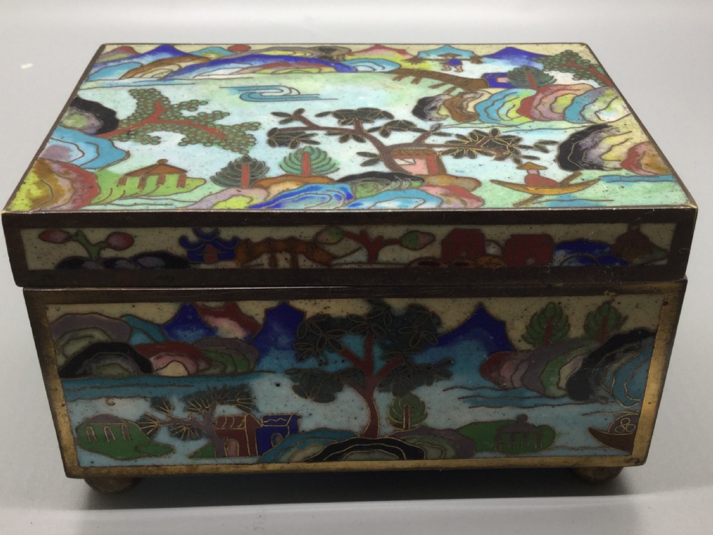 19thC ANTIQUE CLOISONNÉ ENAMEL BOX View VIII