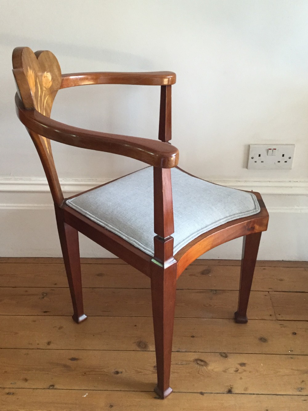 Edwardian mahogany tub chair c1900 View III