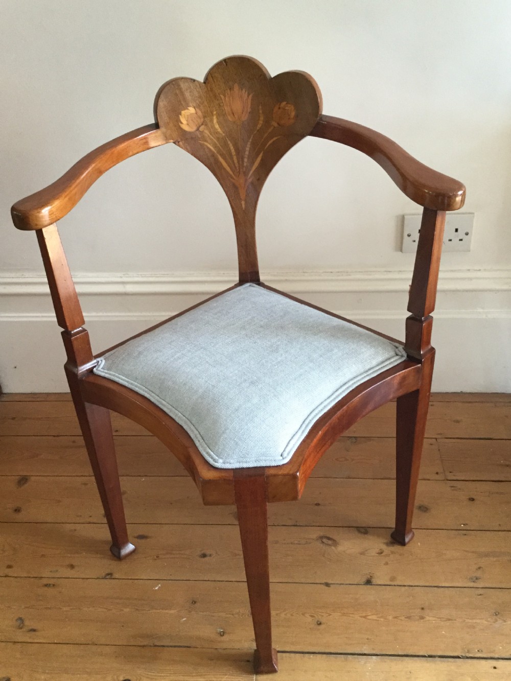 Edwardian mahogany tub chair c1900 View VI