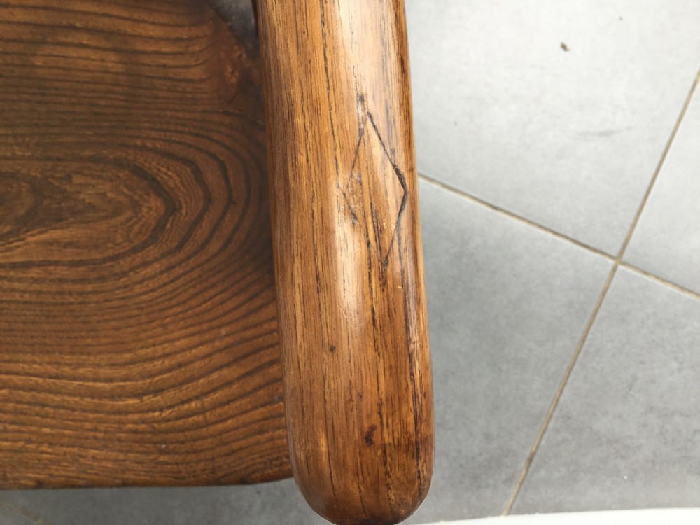 Antique elm & oak Windsor chair c1900 View X
