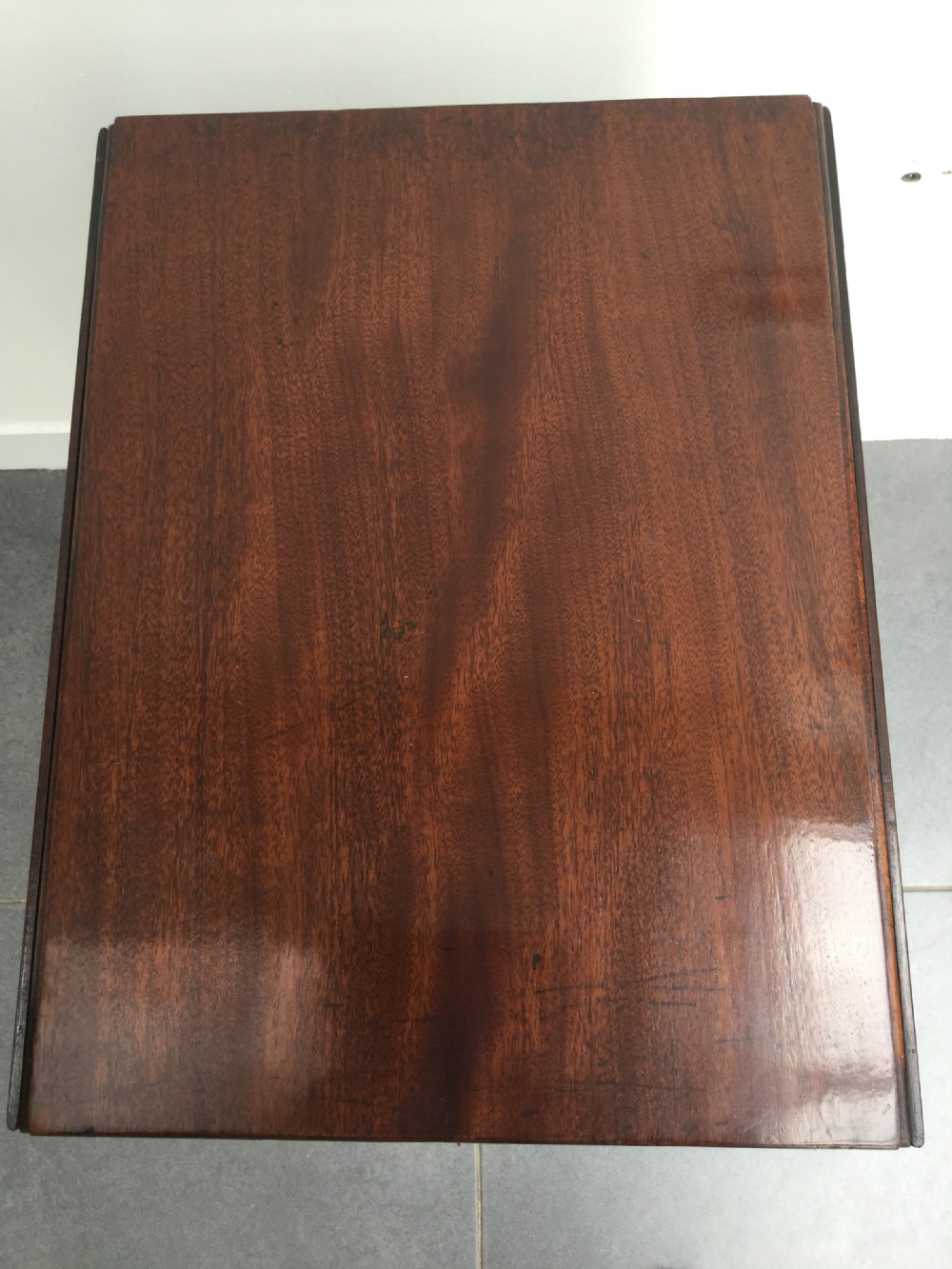 Georgian mahogany drop flap work table c1800 View III