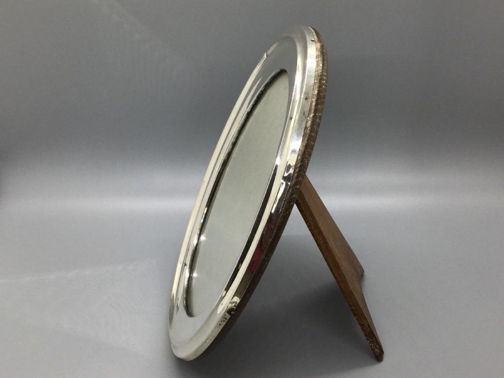 Edwardian silver oval photo frame Birmingham 1909 A & J ZIMMERMAN View II