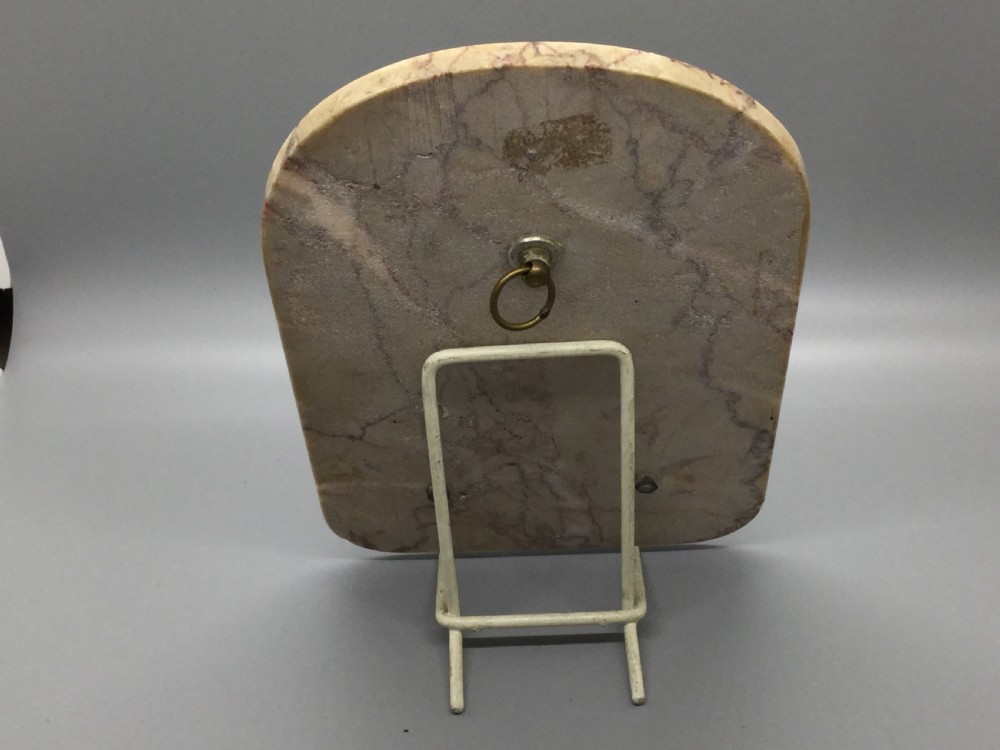 Late 19thC French marble holy water font and plaque c1880 View VI