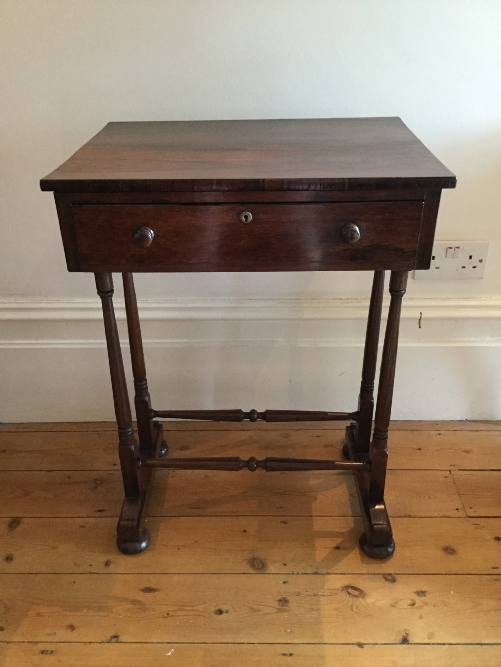 Early Victorian rosewood side work table c1840