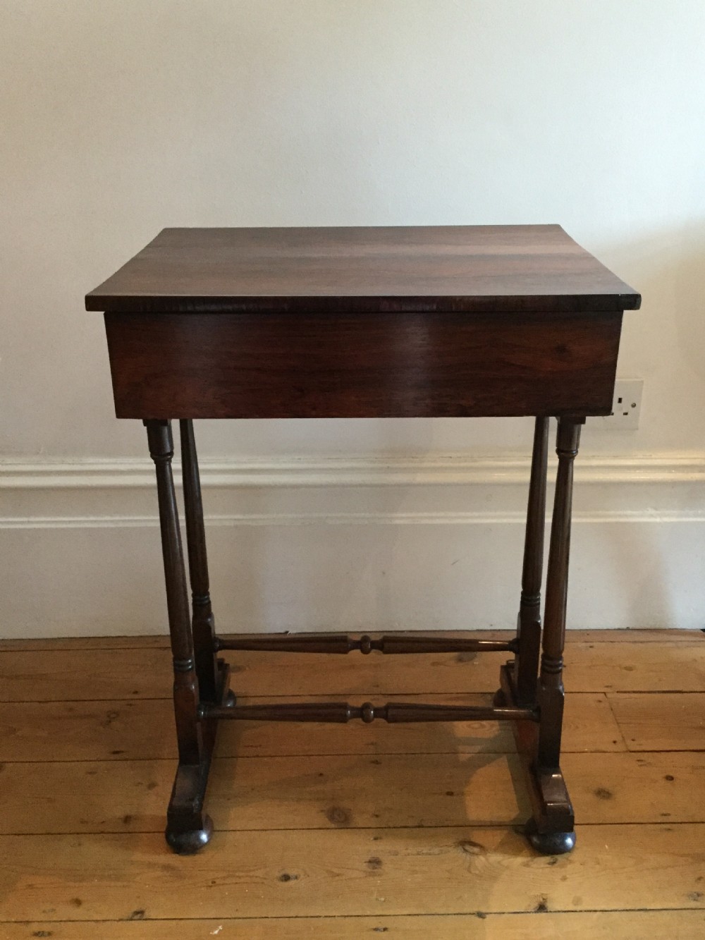 Early Victorian rosewood side work table c1840 View V