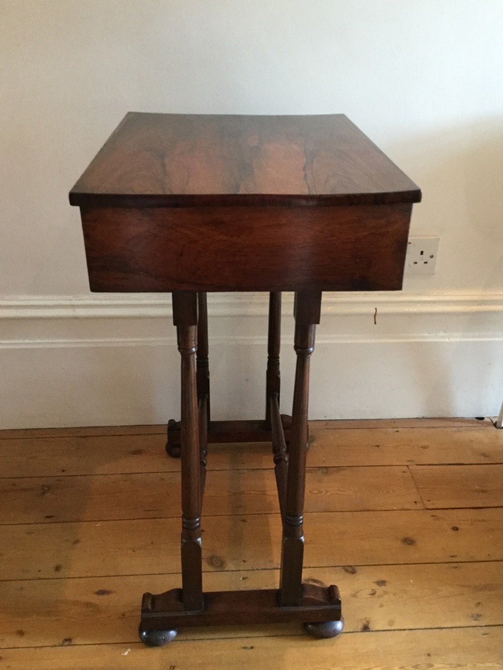 Early Victorian rosewood side work table c1840 View VI