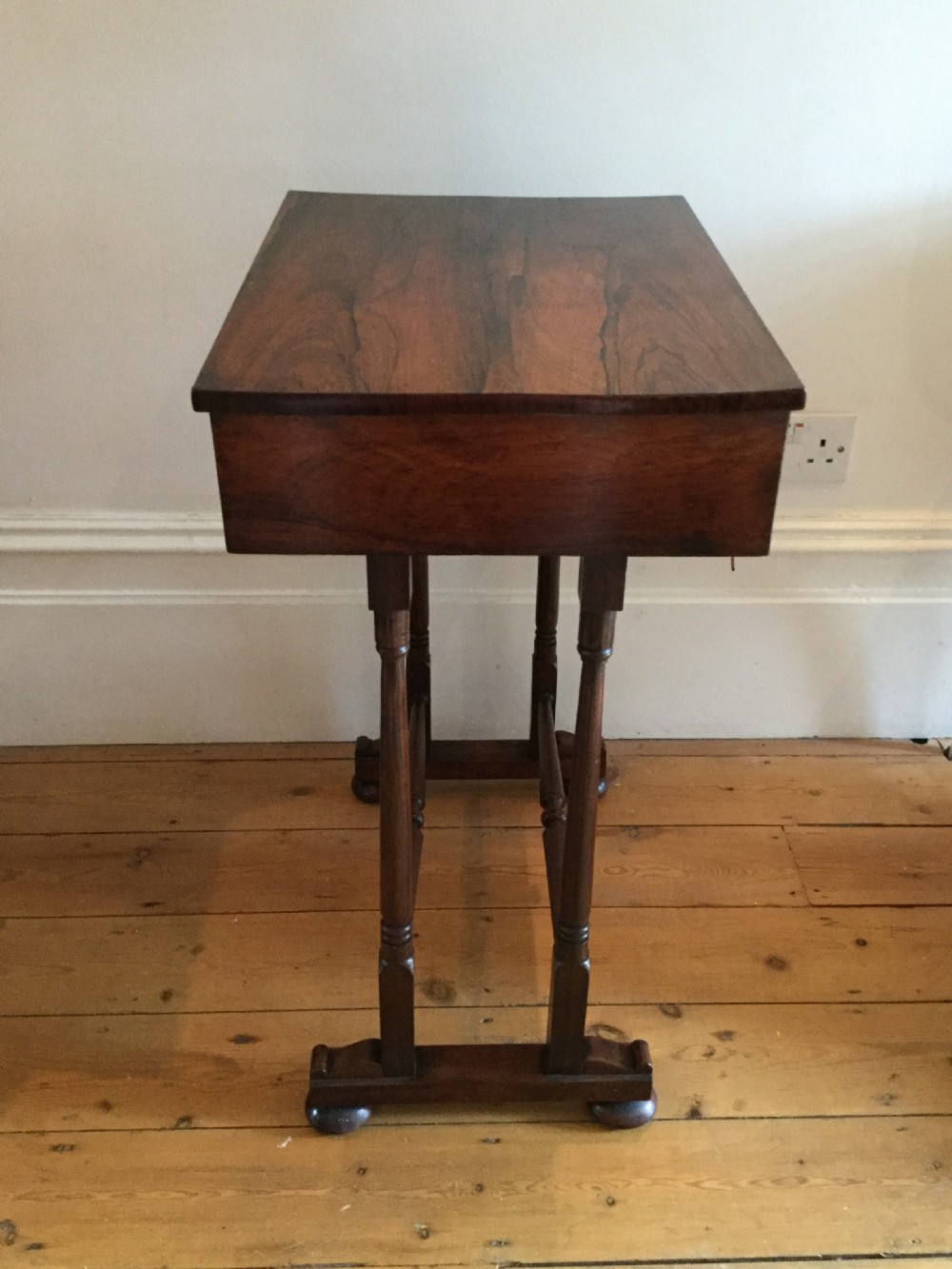 Early Victorian rosewood side work table c1840 View VII