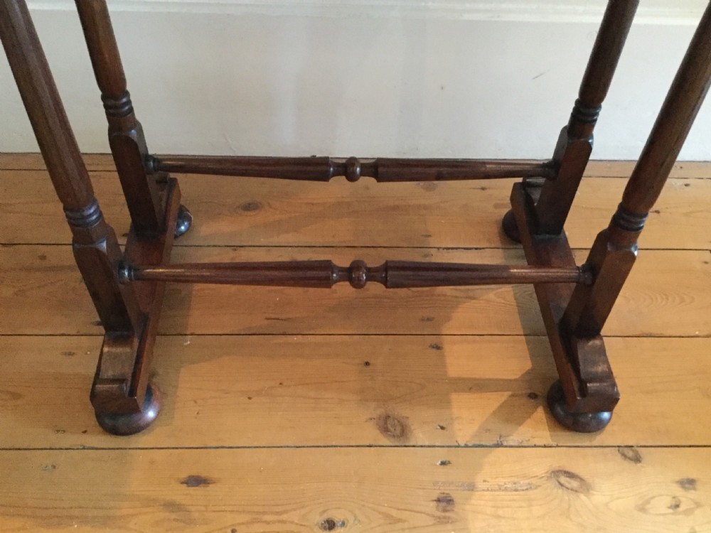 Early Victorian rosewood side work table c1840 View IX