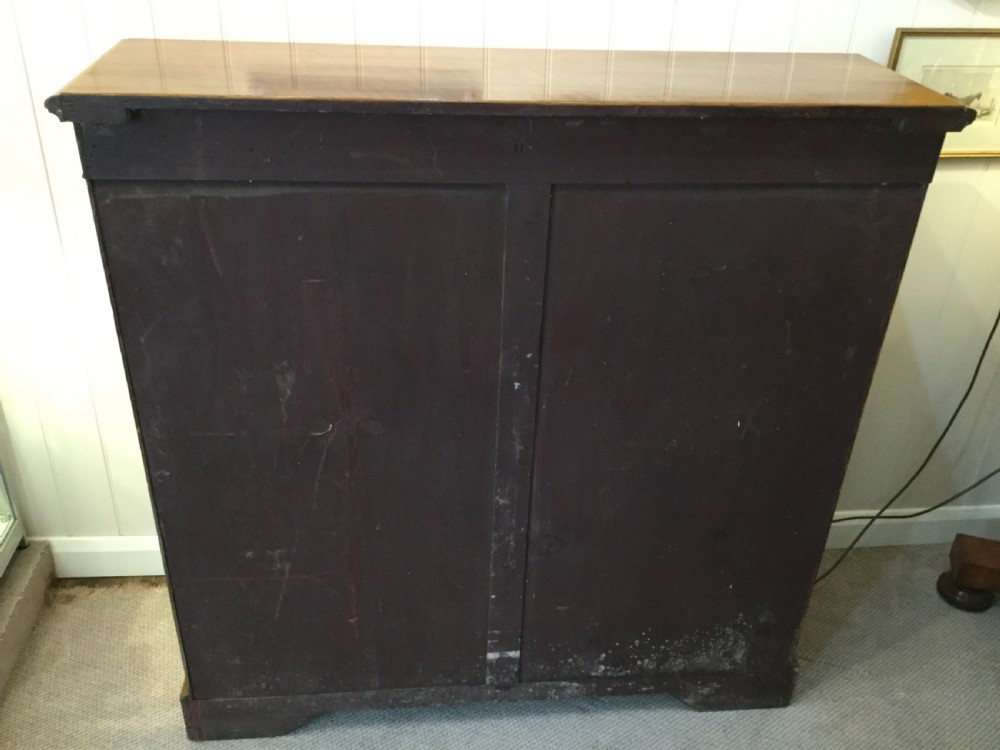 Late 19thC walnut glazed bookcase cabinet c1880 View VI