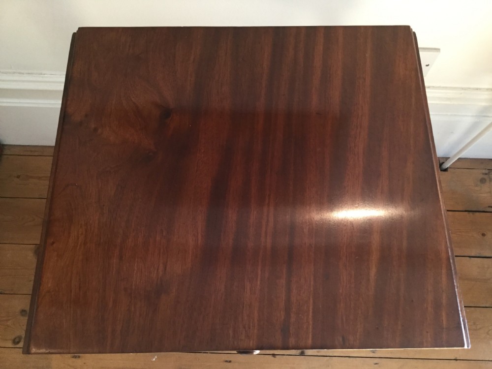 Georgian mahogany drop flap side work table c1800 View IV