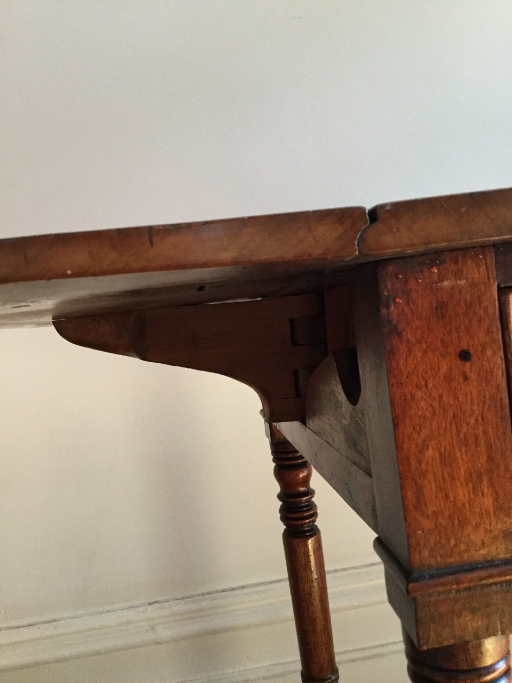 Georgian mahogany drop flap side work table c1800 View VIII