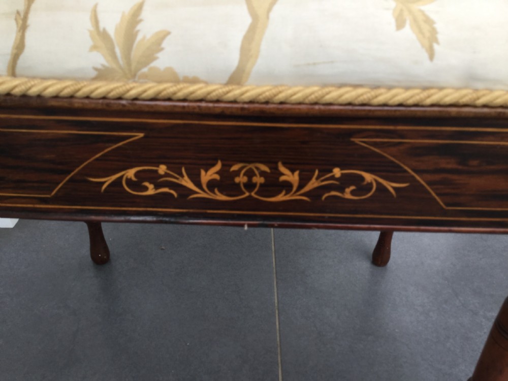 Late 19thC Victorian rosewood music stool c1880 View VII