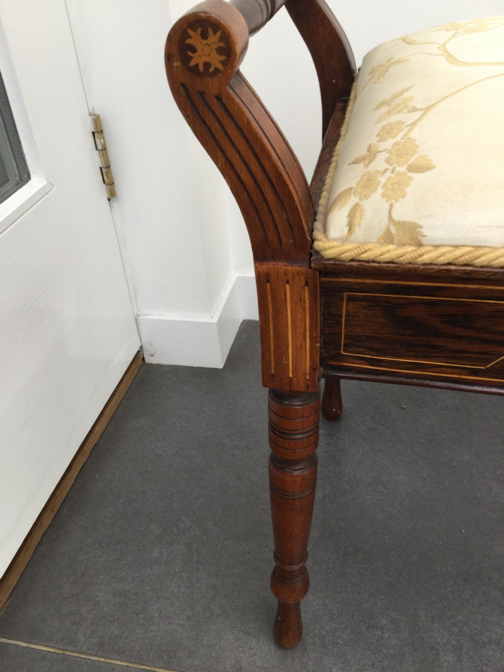 Late 19thC Victorian rosewood music stool c1880 View VIII