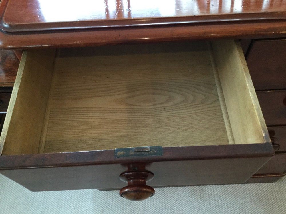 Late 19thC Victorian mahogany chest of good proportions View V