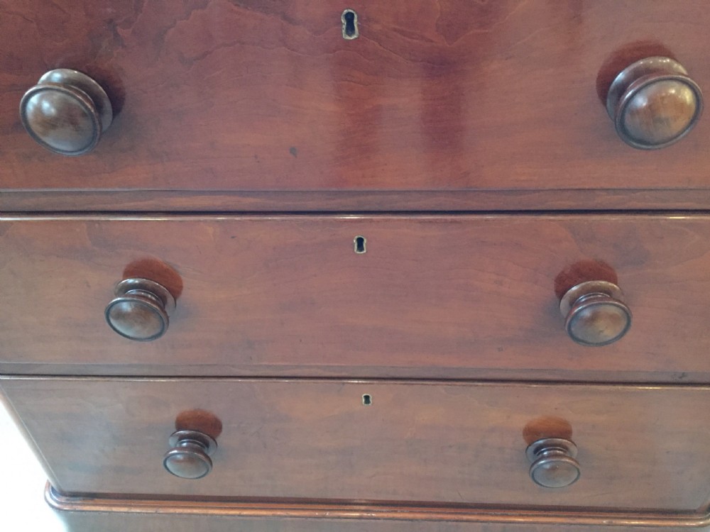 Late 19thC Victorian mahogany chest of good proportions View IX