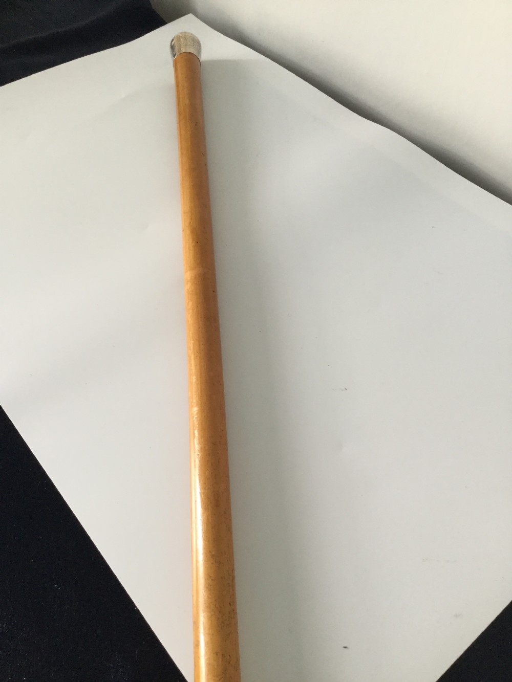 Victorian silver and malacca walking stick cane London 1887 View VII