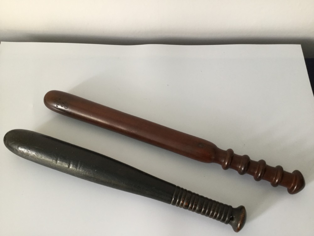 Two late 19thC truncheons View VII