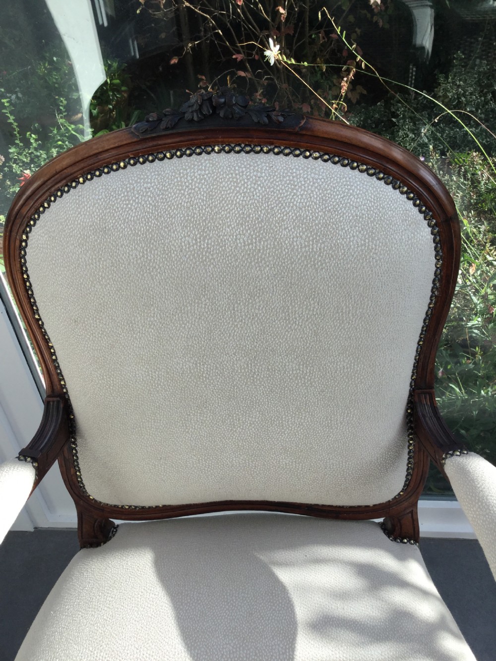 Pair of French  rosewood armchair fauteuils c1870 View VI