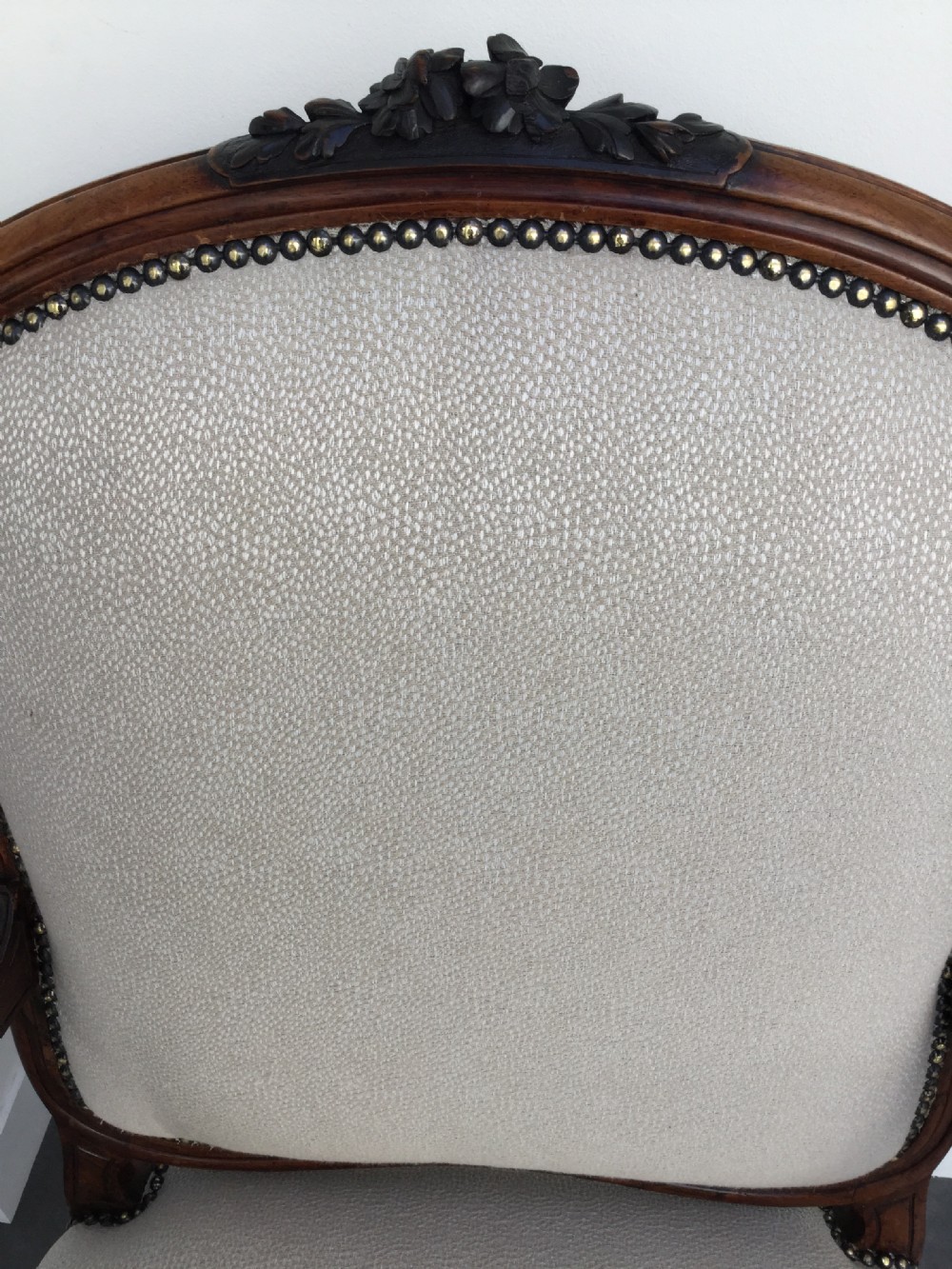 Pair of French  rosewood armchair fauteuils c1870 View XIII