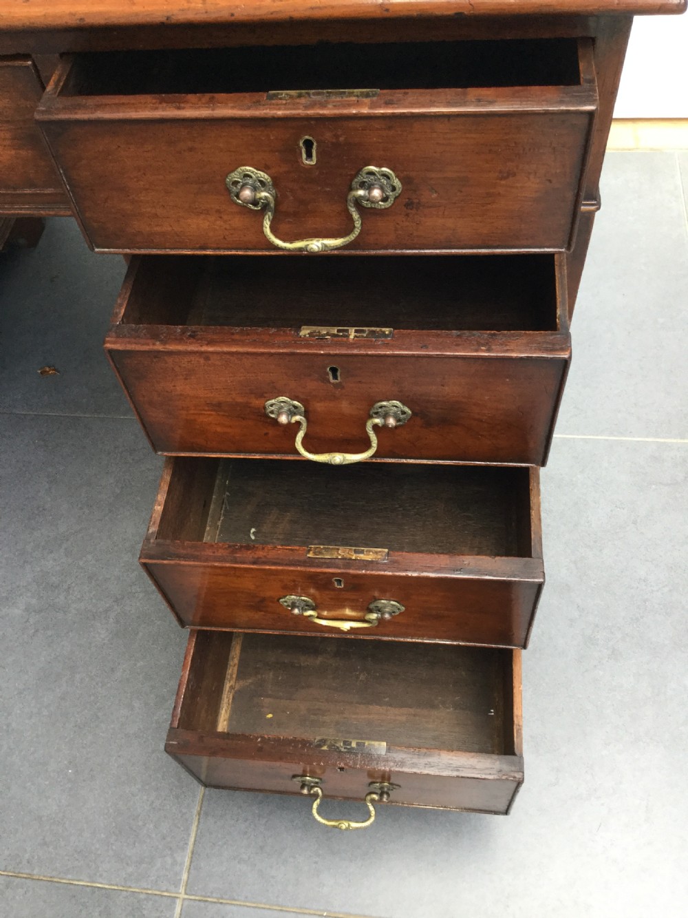Victorian mahogany pedestal desk c1860 View V