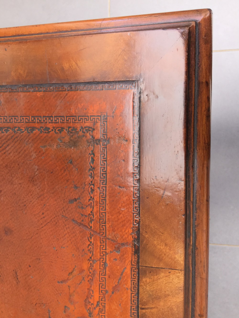 Victorian mahogany pedestal desk c1860 View XIII