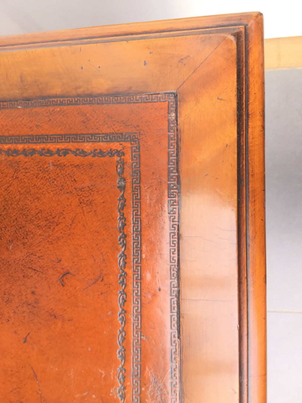 Victorian mahogany pedestal desk c1860 View XIV