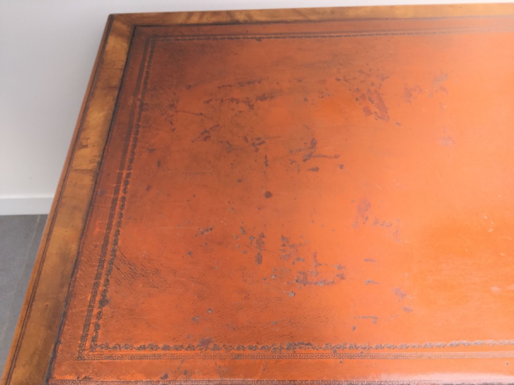 Victorian mahogany pedestal desk c1860 View XV