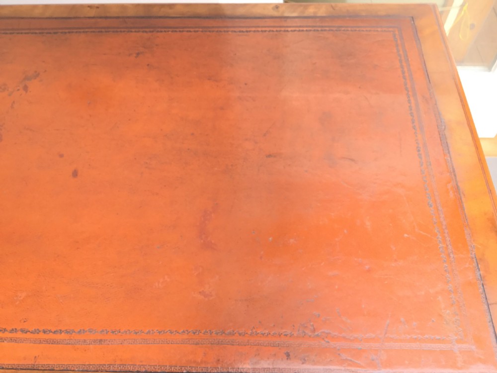 Victorian mahogany pedestal desk c1860 View XVI