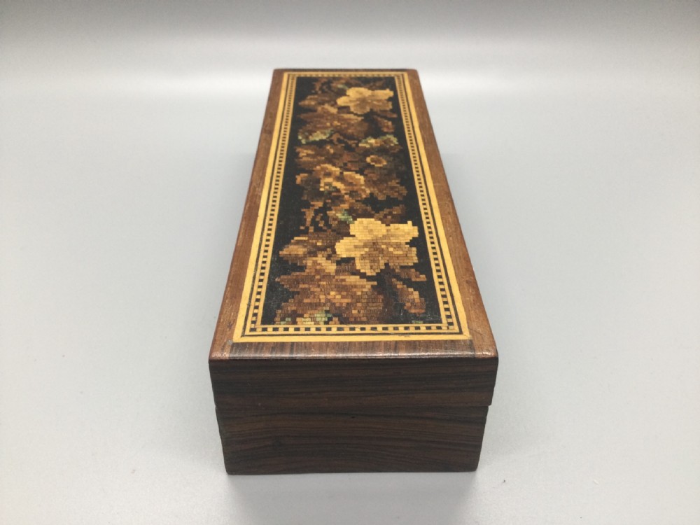 19thC Tunbridgeware rosewood trinket box c1860 View III