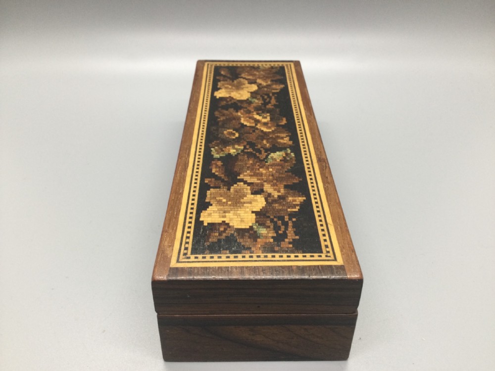 19thC Tunbridgeware rosewood trinket box c1860 View IV