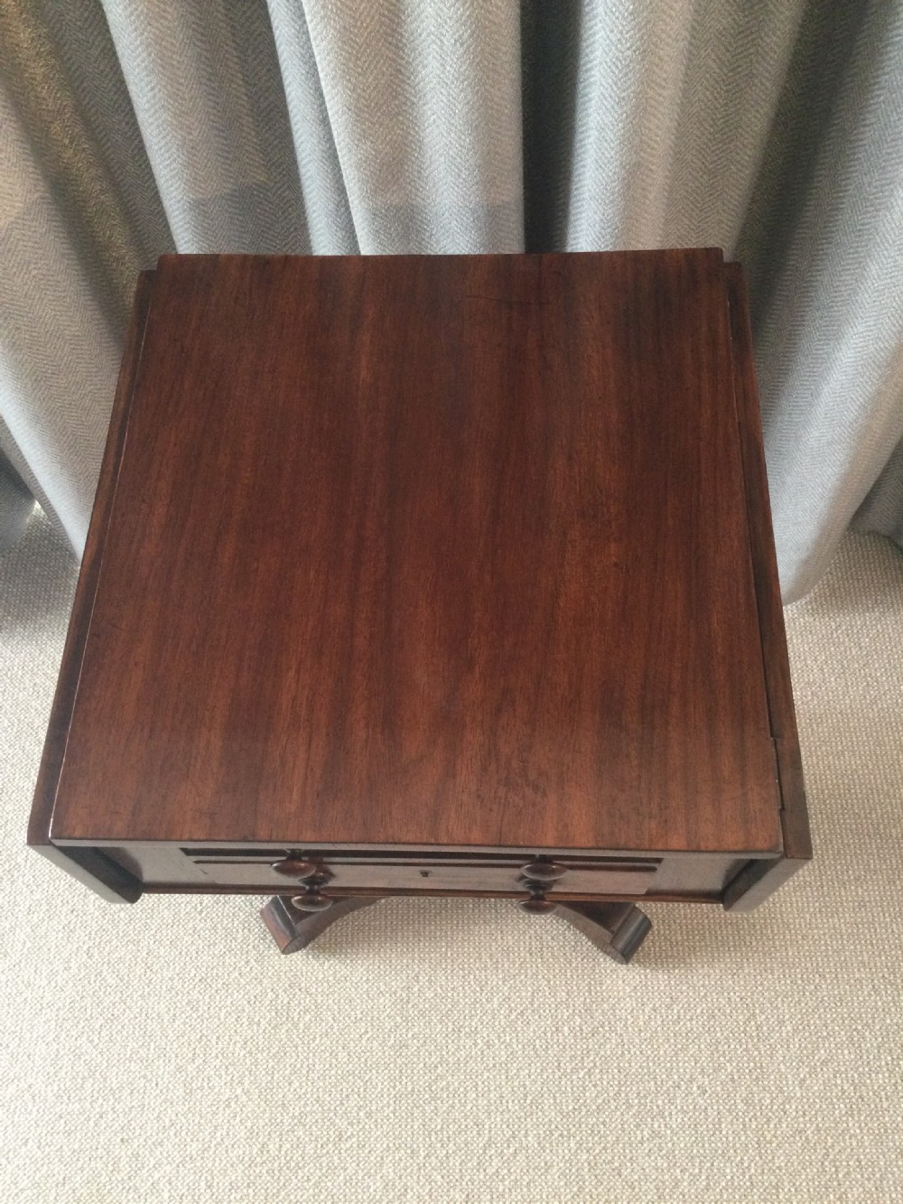 William IV rosewood drop flap worktable c1830 View II