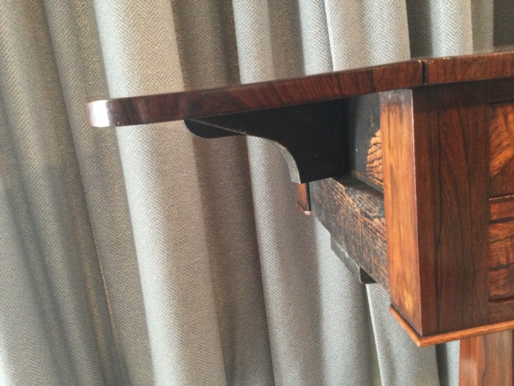 William IV rosewood drop flap worktable c1830 View VI