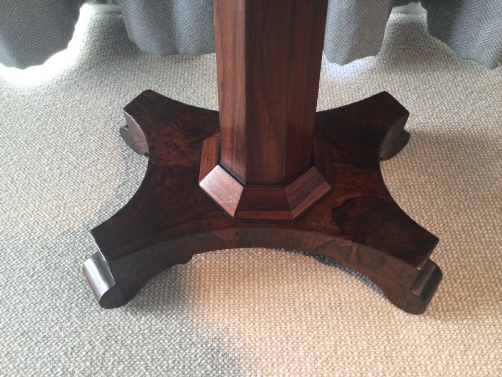William IV rosewood drop flap worktable c1830 View VII