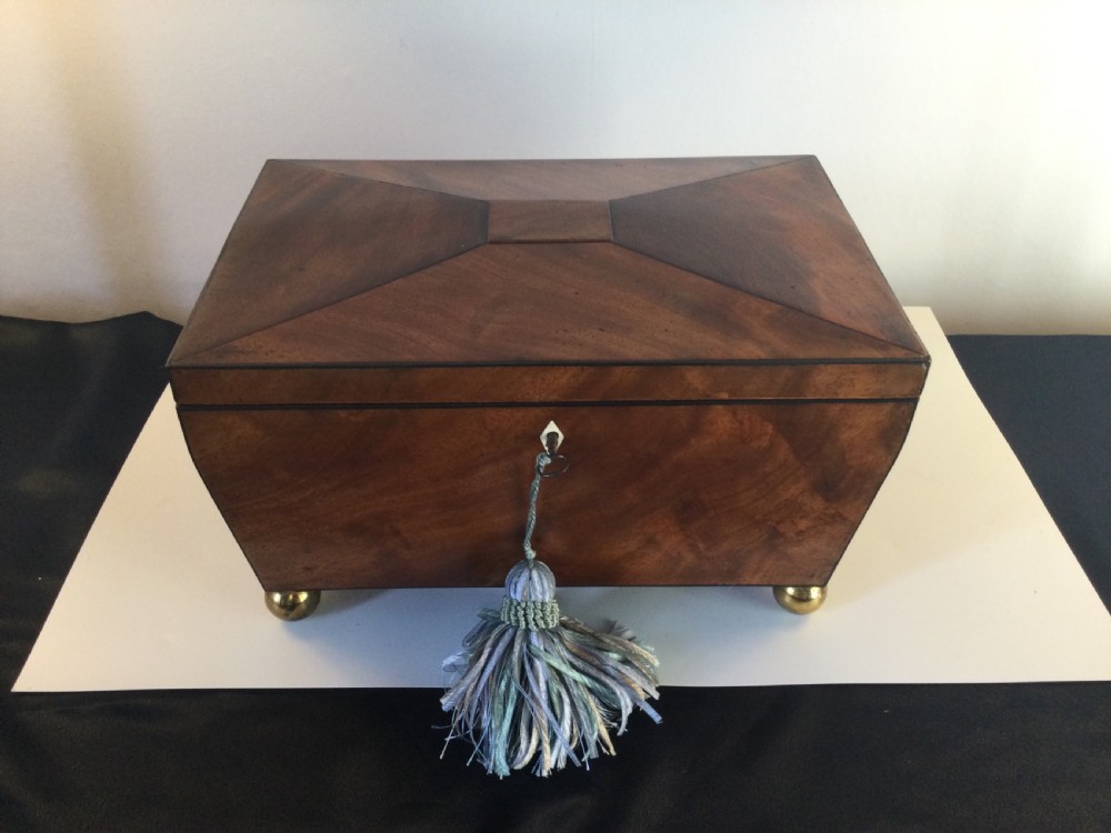 Regency mahogany work box c1820