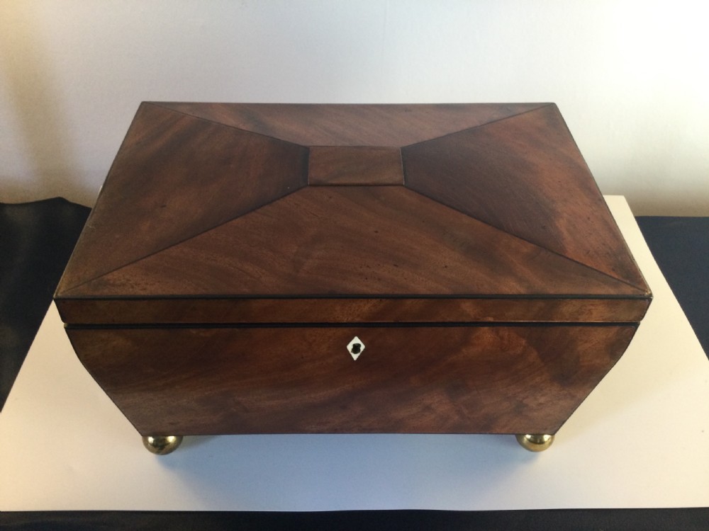 Regency mahogany work box c1820 View II