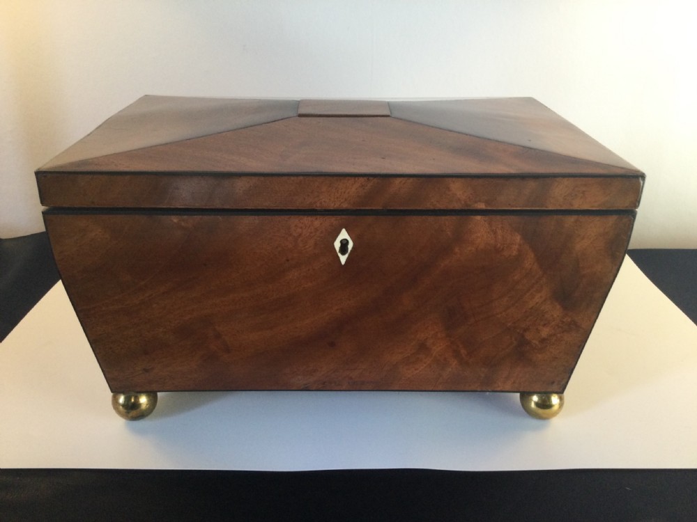 Regency mahogany work box c1820 View III