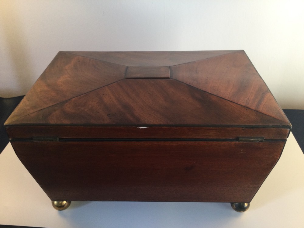 Regency mahogany work box c1820 View VIII