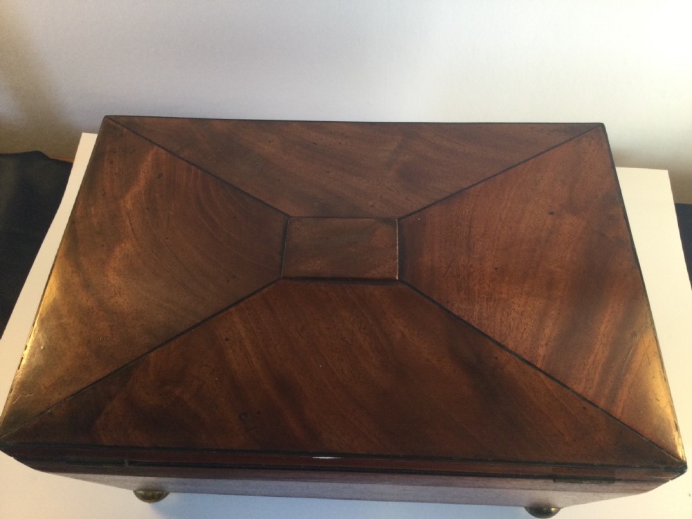 Regency mahogany work box c1820 View IX