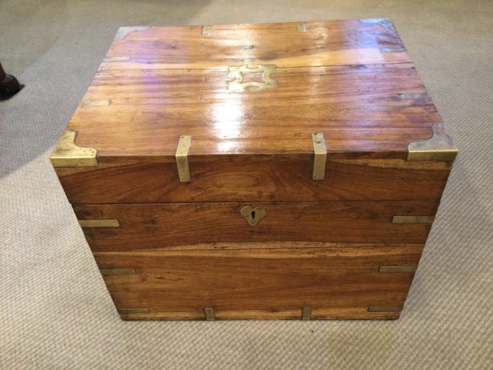 Antique campaign style cellarette box c1900