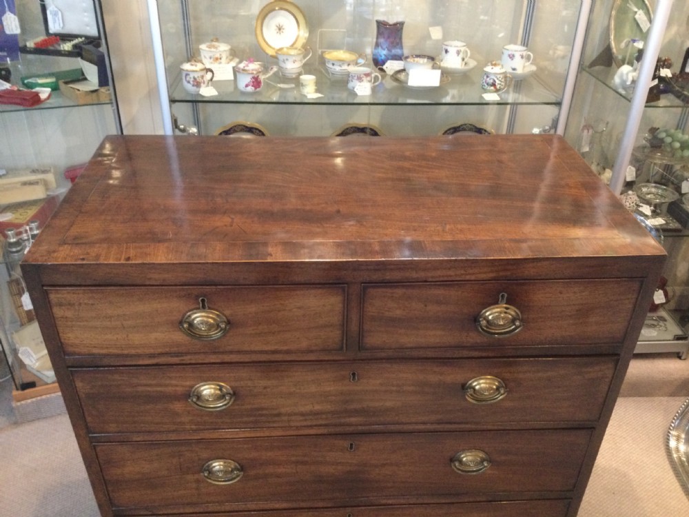 Georgian mahogany chest of drawers c1800 View X